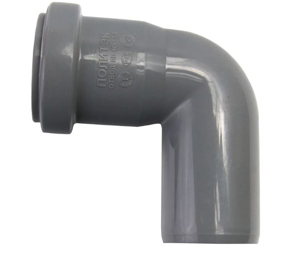 Отвод канализационный внутренний 40 мм/90° Политэк